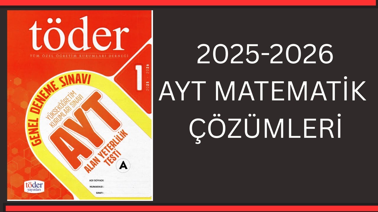 T&Ouml;DER AYT-1  MATEMATİK &Ccedil;&Ouml;Z&Uuml;MLERİ( 1-- 32) 