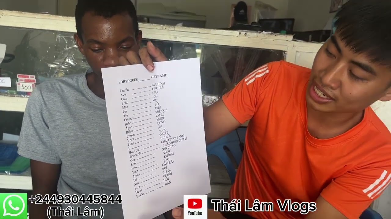 Thái Lâm Vlogs || Dạy cho người bạn Erik angola tiếng việt ( buổi 1)