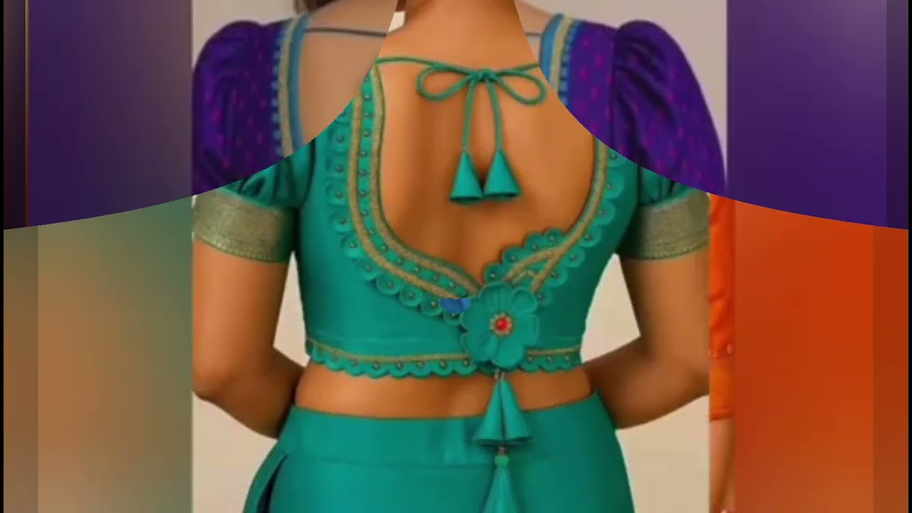 Simple fancy sarees blouse design 