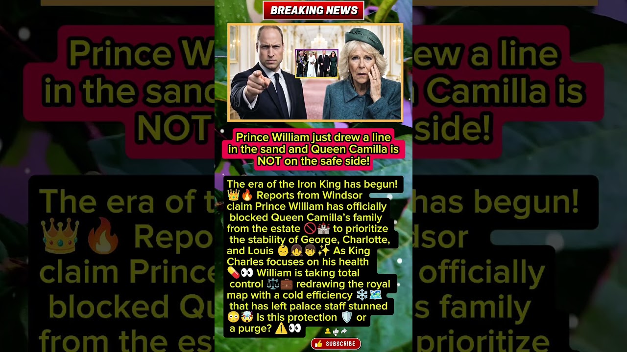 WILLIAM&rsquo;S ULTIMATUM! Why He BANNED Camilla&rsquo;s Family From Windsor FOREVER #royalfamily #princewilliam