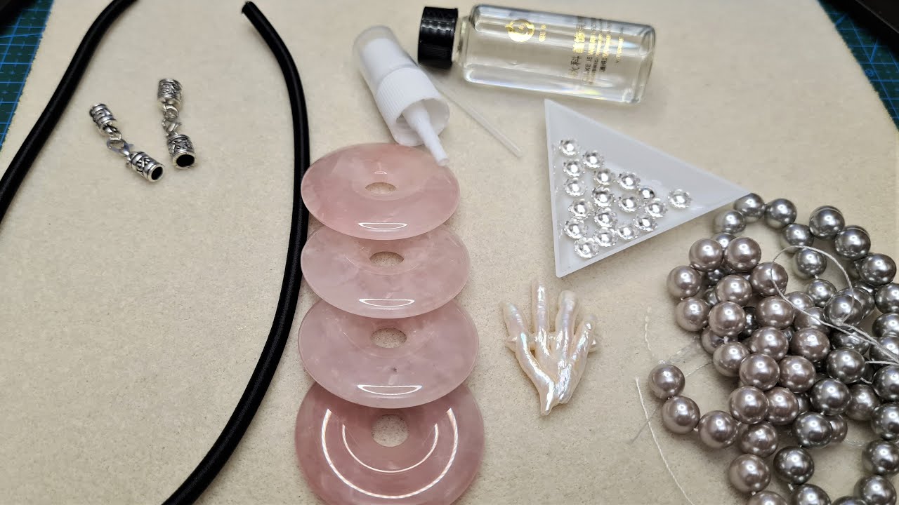 AliExpress🛒 Покрытие для ювелирки, пончики розового кварца, 