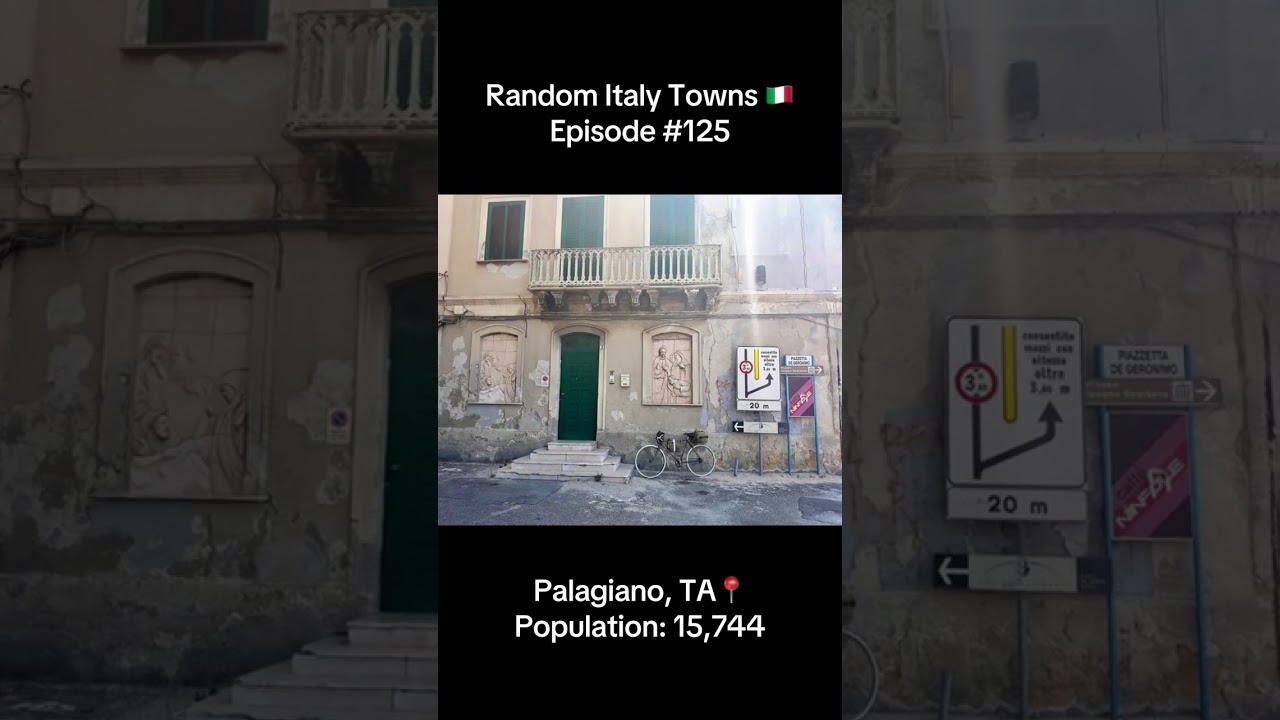 Palagiano 📍 Random Italy Towns 🇮🇹 | Episode 125 | #italy #palagiano #taranto #puglia #apulia #shorts