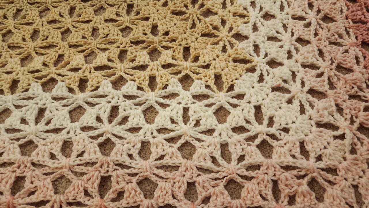 Top-Down Spider Stitch Shawl - Crochet Tutorial!