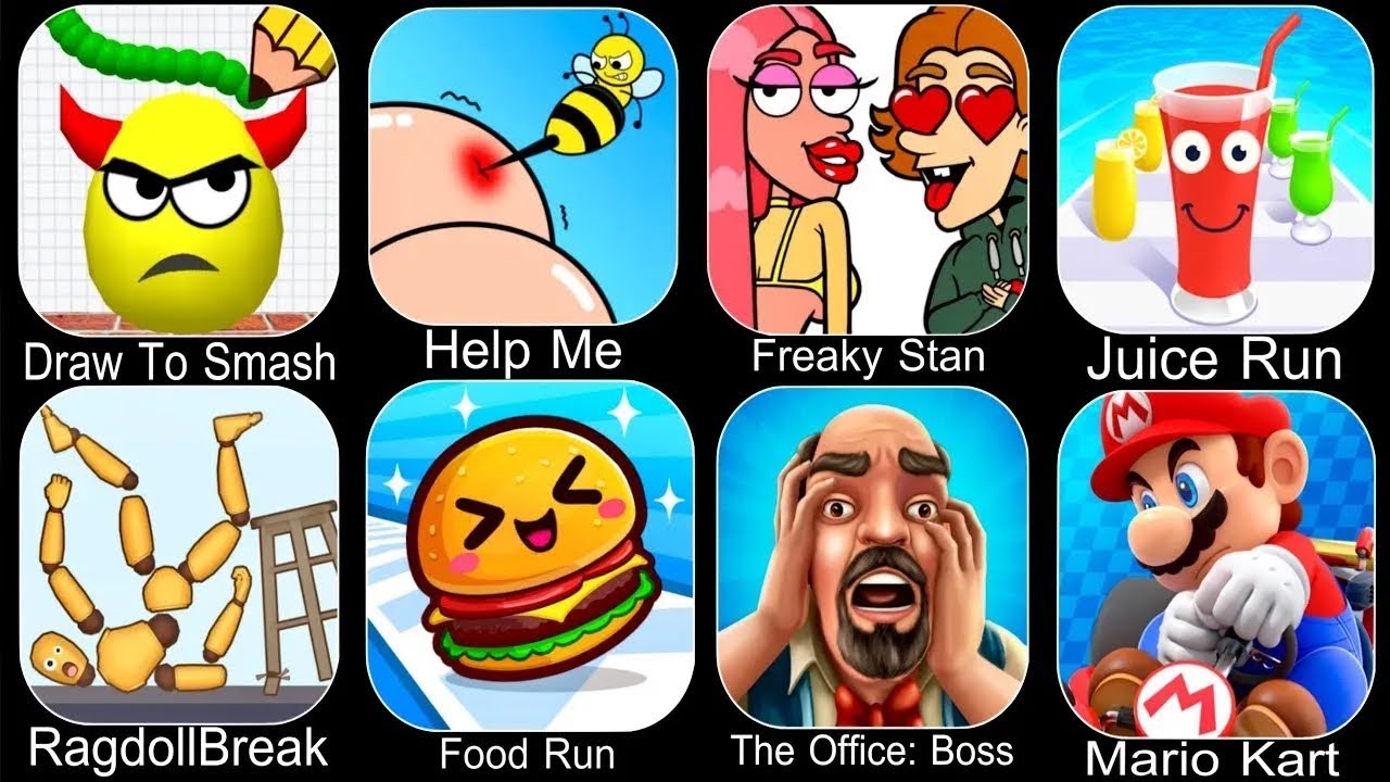 Help Me Tricky Story,Freaky Stan,Juice Run,RagdollBreak,Food Run,The Office Boss,Mario Kart Tour