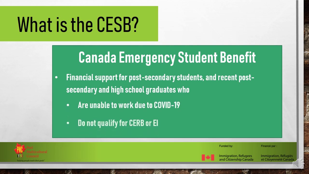 Canada Emergency Student Benefit -CESB