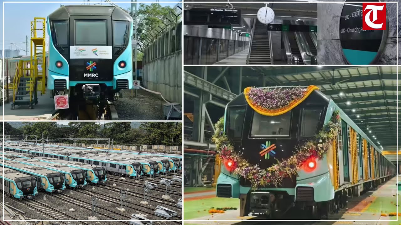 Metro train inaugurated at Subhash Metro Station with green flag, followed by media interaction