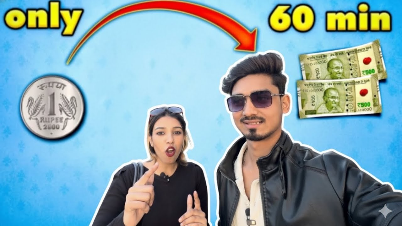 Turning Rs 1 into Rs 1,000 in 60 minutes challenge 😱