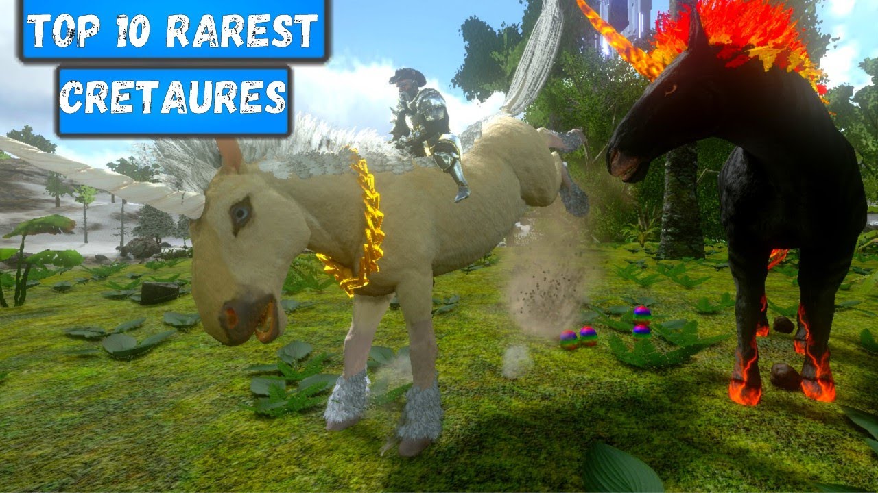 TOP 10 RAREST CREATURES IN ARK MOBILE PART 1 (10 criaturas mais rara do ark mobile)