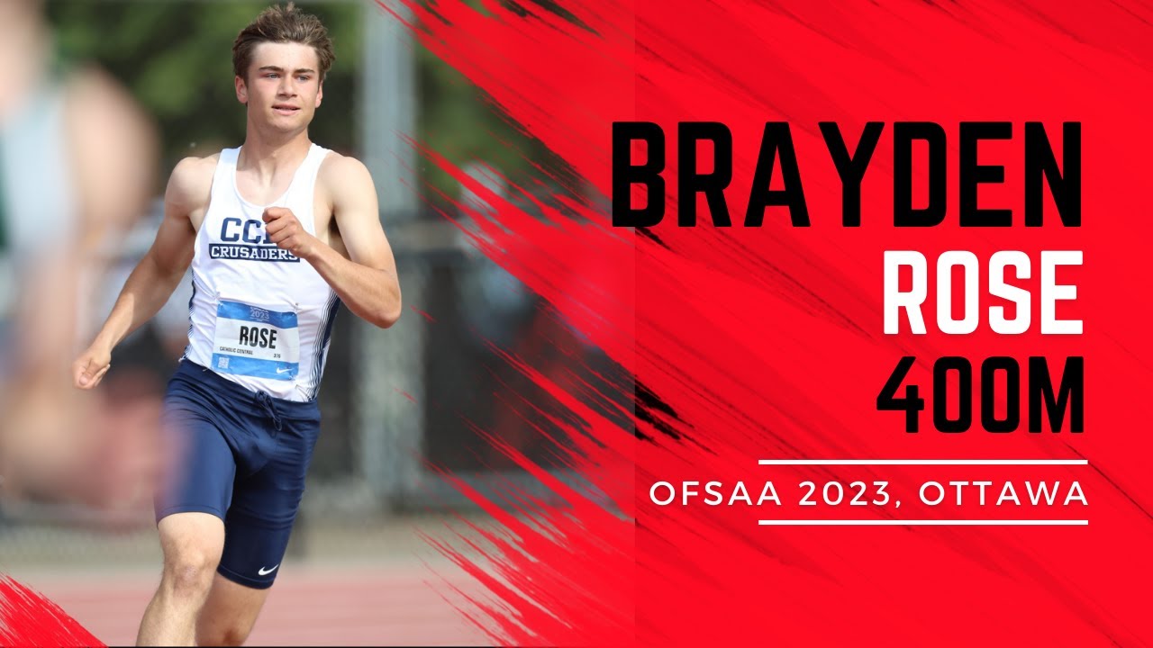 Brayden Rose OFSAA Track 400m 2023 Ottawa