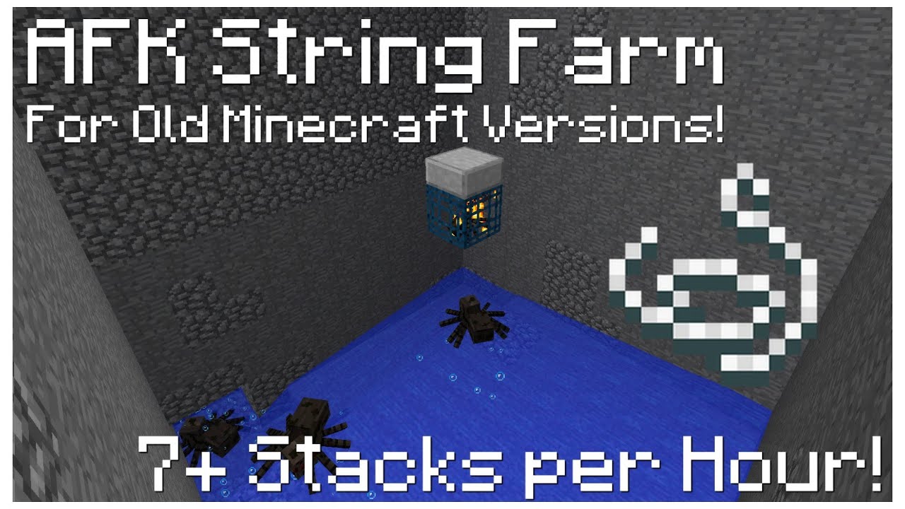 AFK String Farm Tutorial For Old Minecraft!