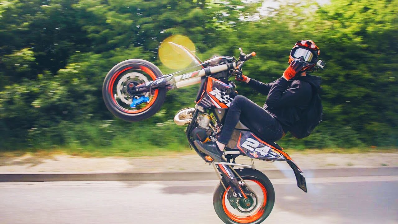 DOUBLE KTM EXC 125 SUPERMOTO RIDING IN GERMANY
