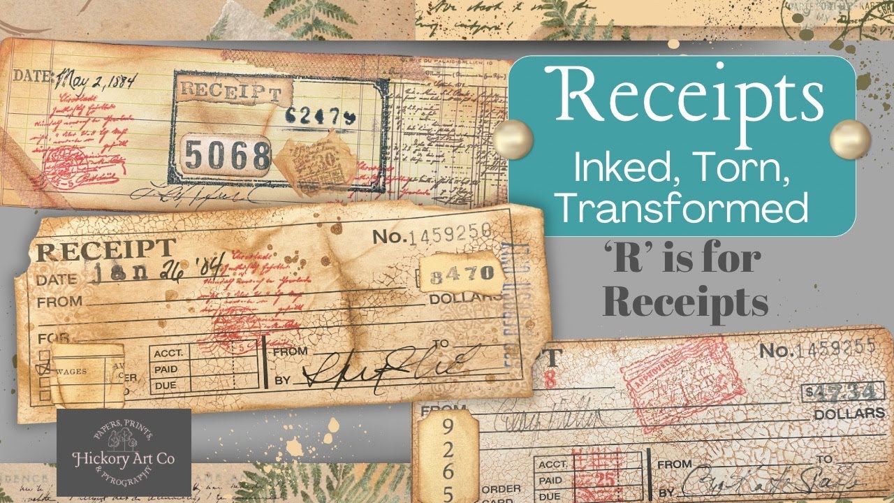 R is for Receipts | Vintage - Look Ephemera for Junk Journals | #abcapril2025