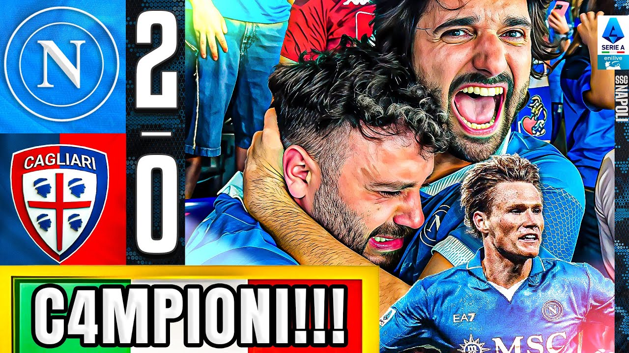 🇮🇹 C4MPIONI!!! NAPOLI 2-0 CAGLIARI | LIVE REACTION NAPOLETANI AL MARADONA HD