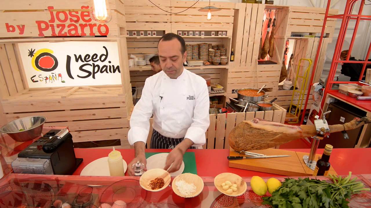 Hay Festival 2013 - José Pizarro makes Prawns with Garlic & Chili with Spanish Ham