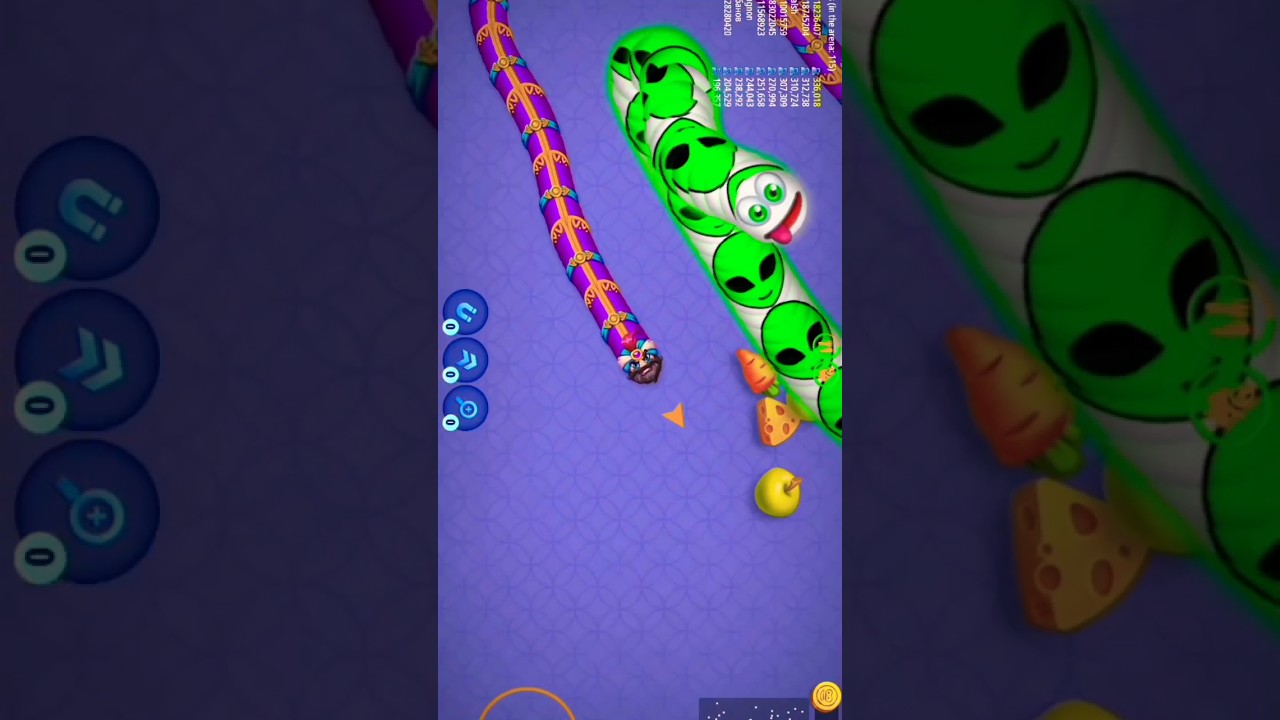 Worms zone io 😱😱😱 Ninja Trick saampwala game#shorts #216