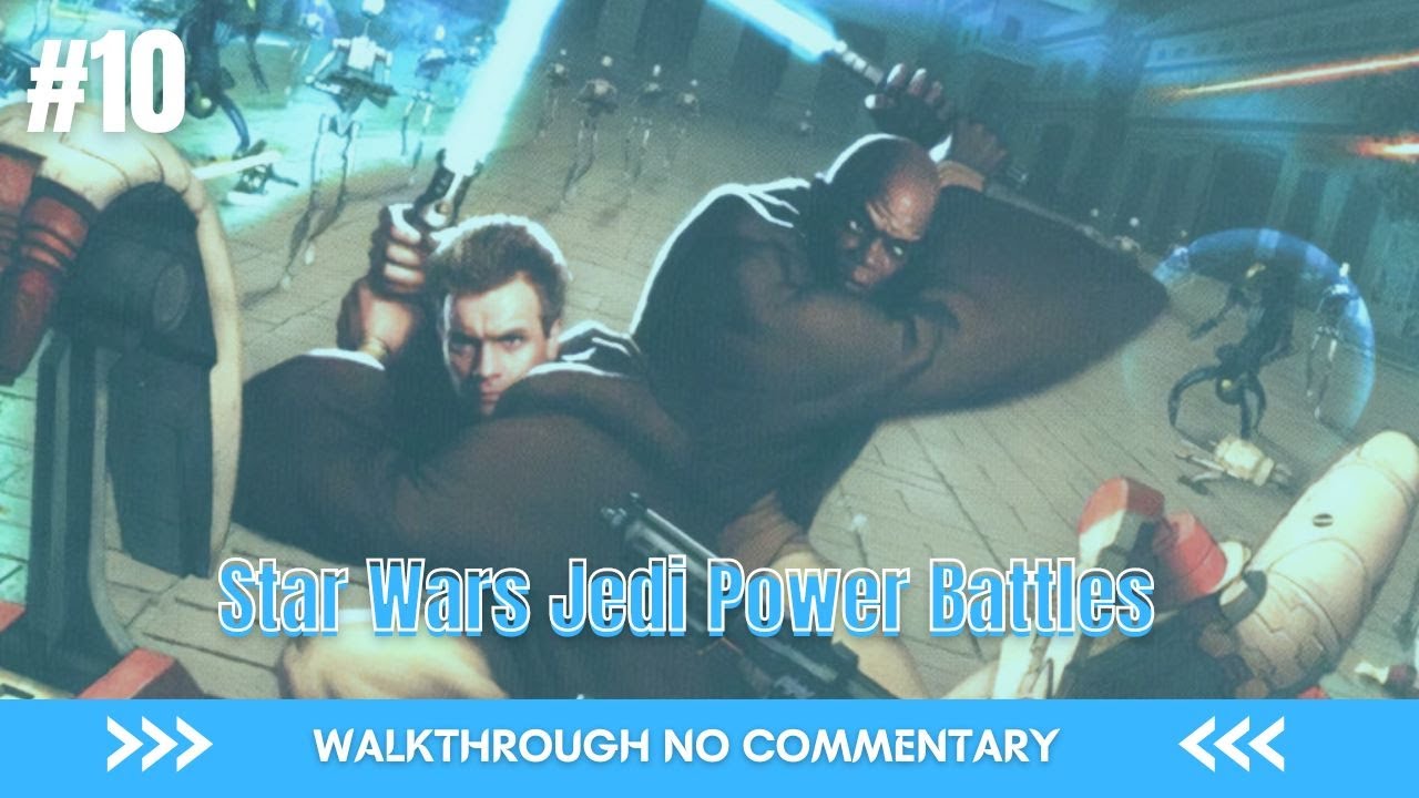 Star Wars Jedi Power Battles - Level 10 The Final Battle - Funny Classic PS1 Gameplay No Commentary