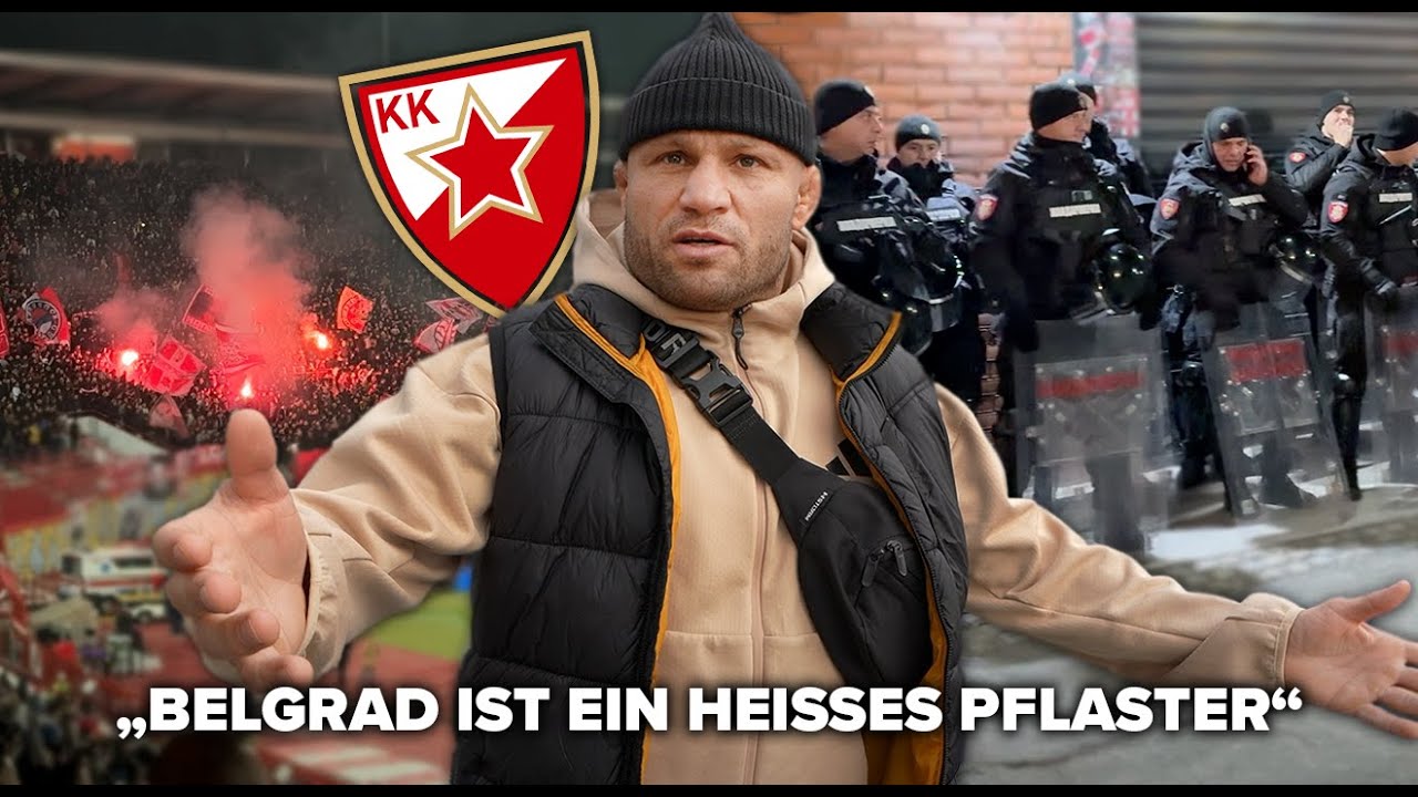 Wegen den Belgrad Hools konnte ich nicht in den Gästeblock…