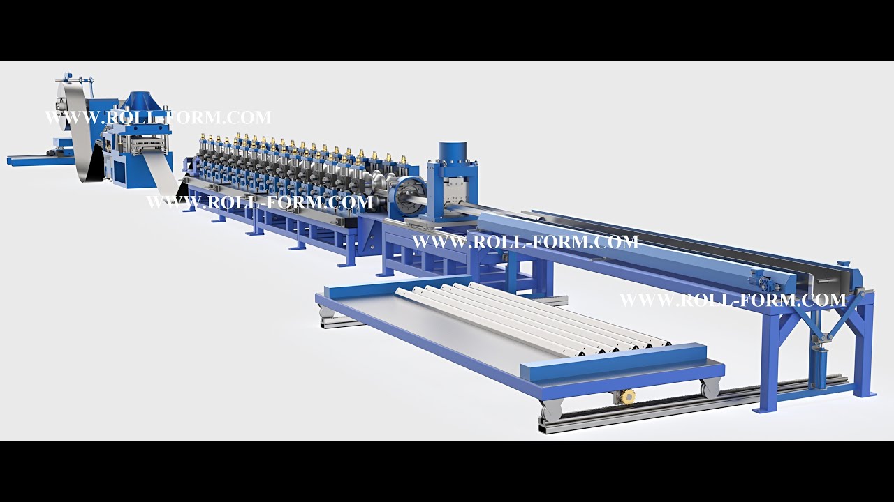 ROAD SAFETY BARRIER GUARD RAIL PRODUCTION LINE ( Factory Test Video )