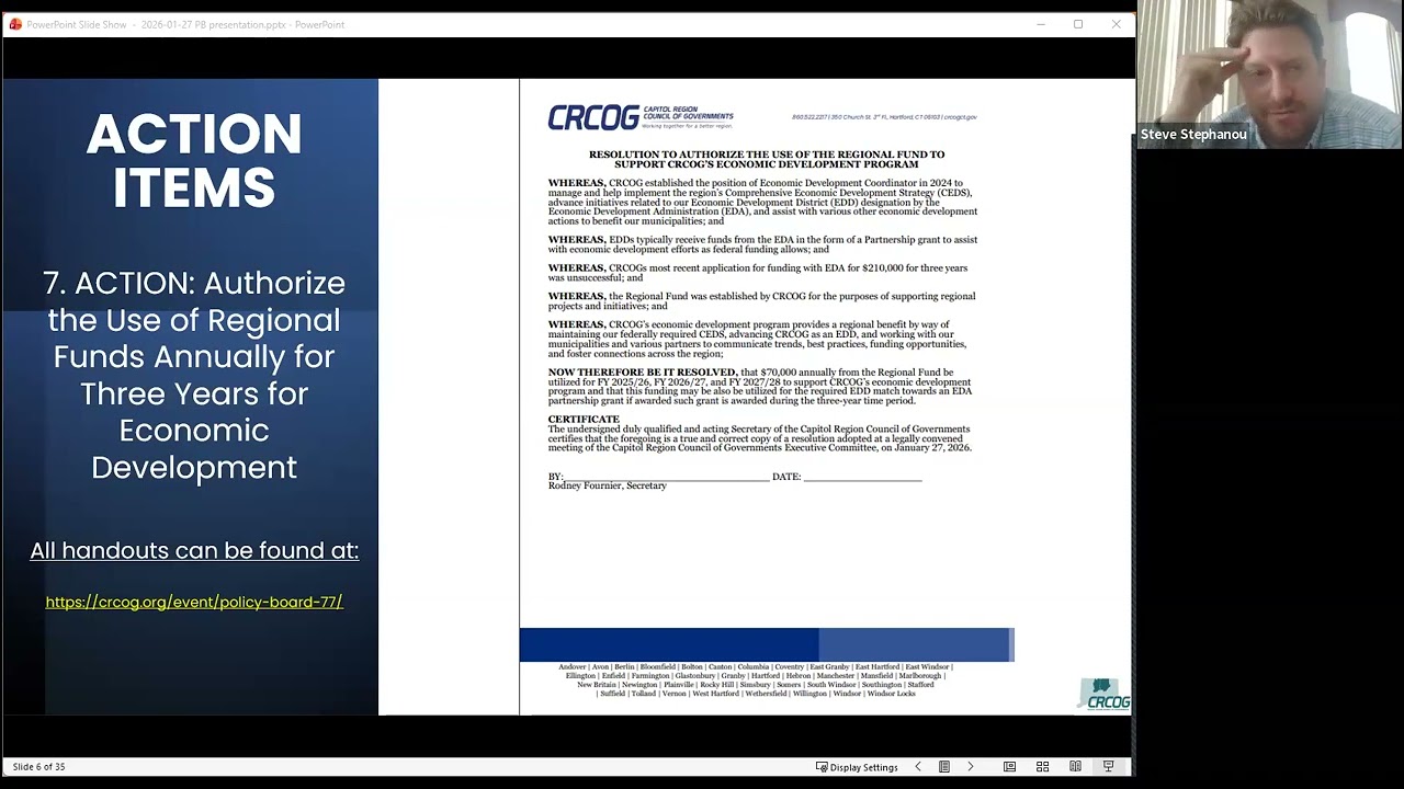 CRCOG Policy Board January Meeting
