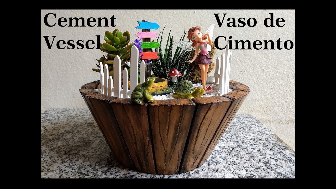 DIY Vaso de Cimento  DIY Cement Vessel