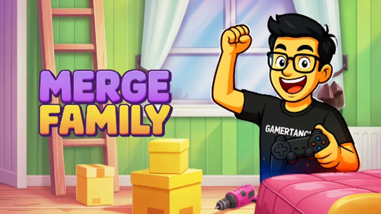 Merge Family Mobile Game 🧩 Level Up Merge Flow & Cozy Room Setup | Gamertancy