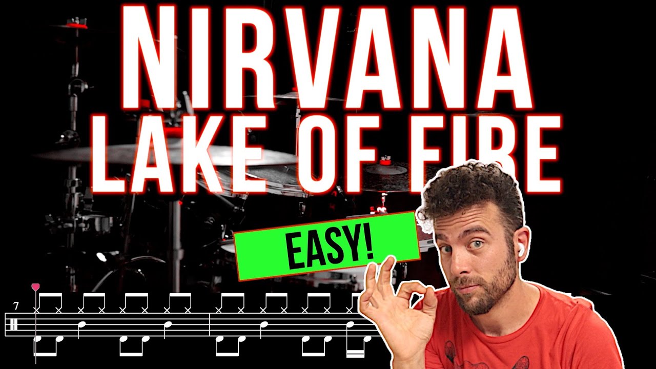 Nirvana - Lake Of Fire - Drum cover (with scrolling drum score)
