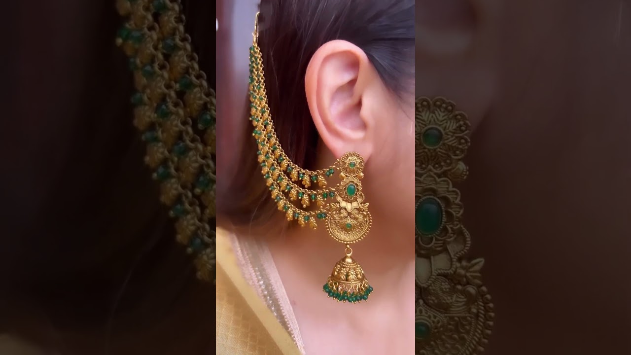 The Aadhya Earrings With Ear Chain