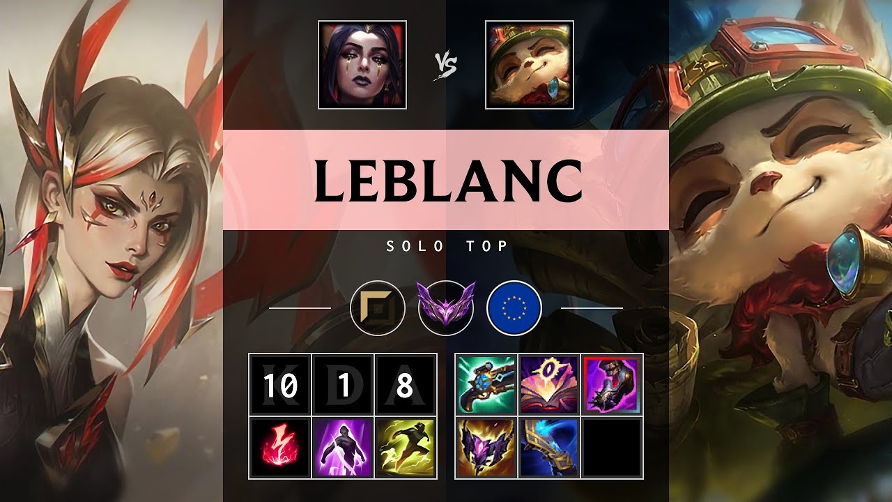 LeBlanc Top vs Teemo - EUW Master Patch 25.17