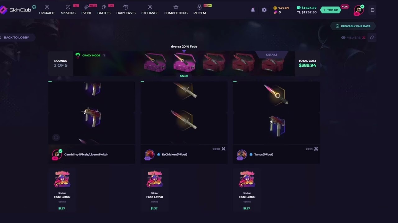 SkinClub Stream Highlights ( Music n Chill)