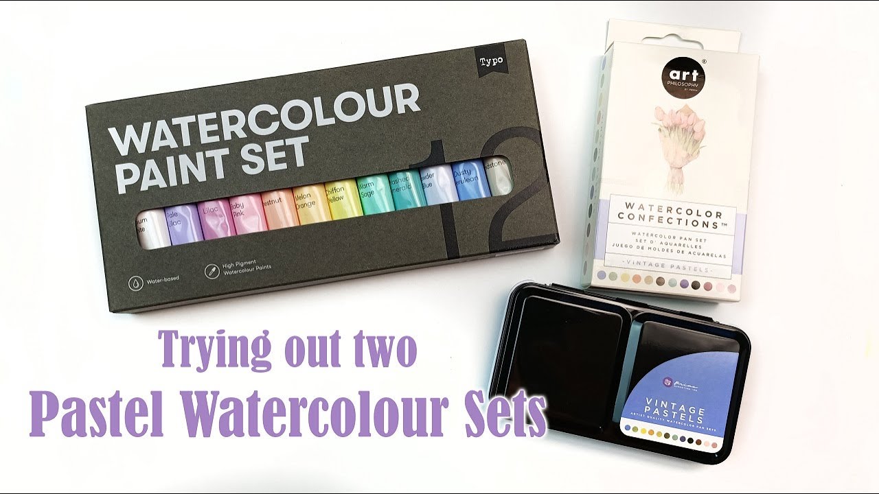 Two Pastel Watercolour Sets Review! Prima Marketing Vintage Pastels Pans & Typo Pastel Paint Tubes