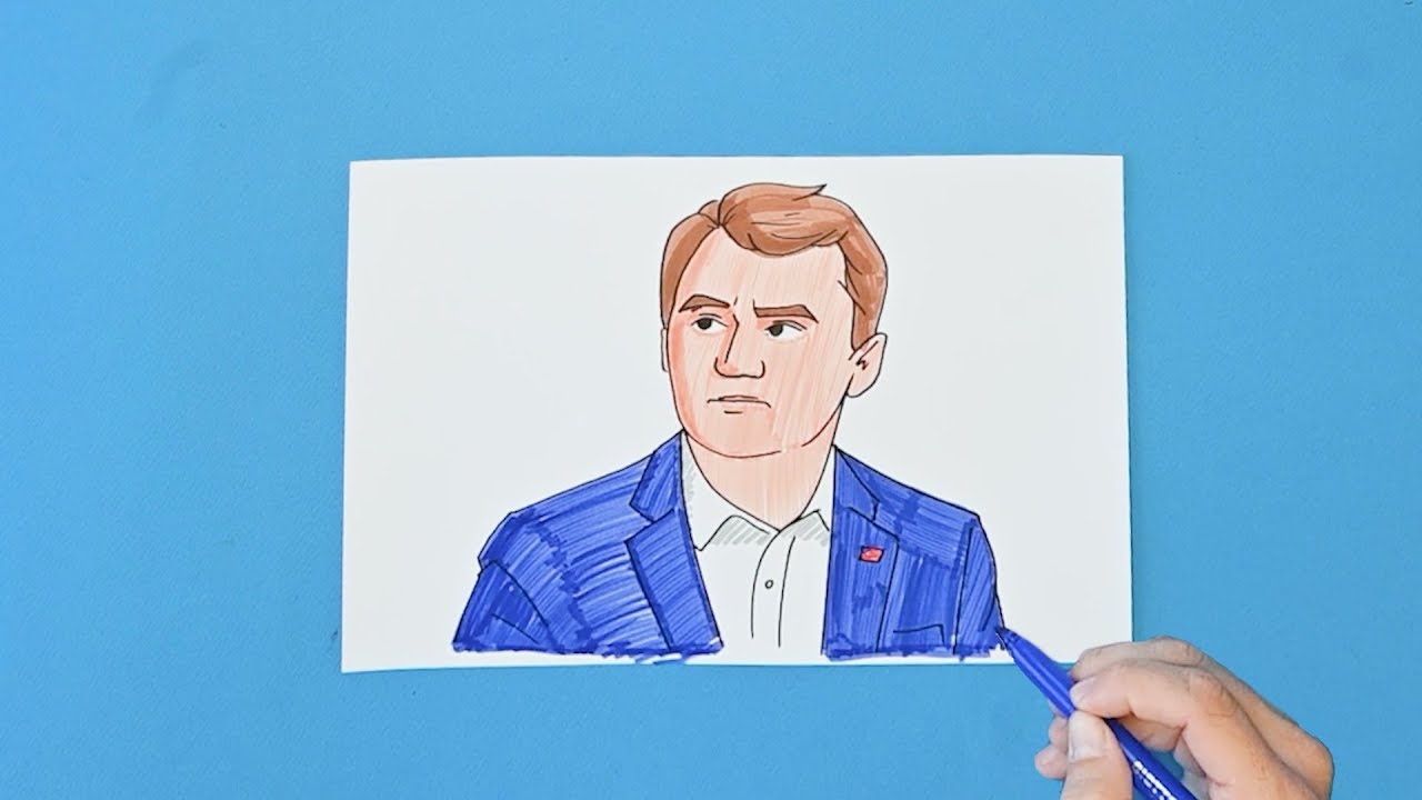 How to draw Charlie Kirk