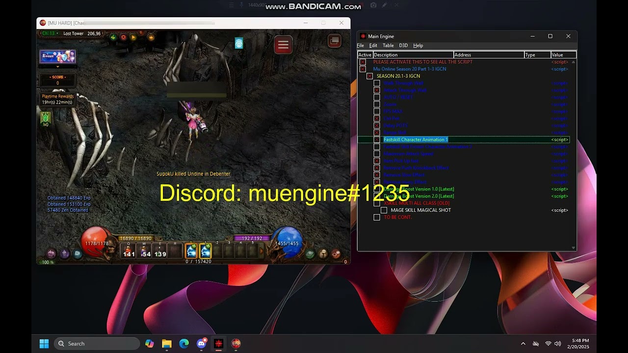 Test hack mu season 20 non reset