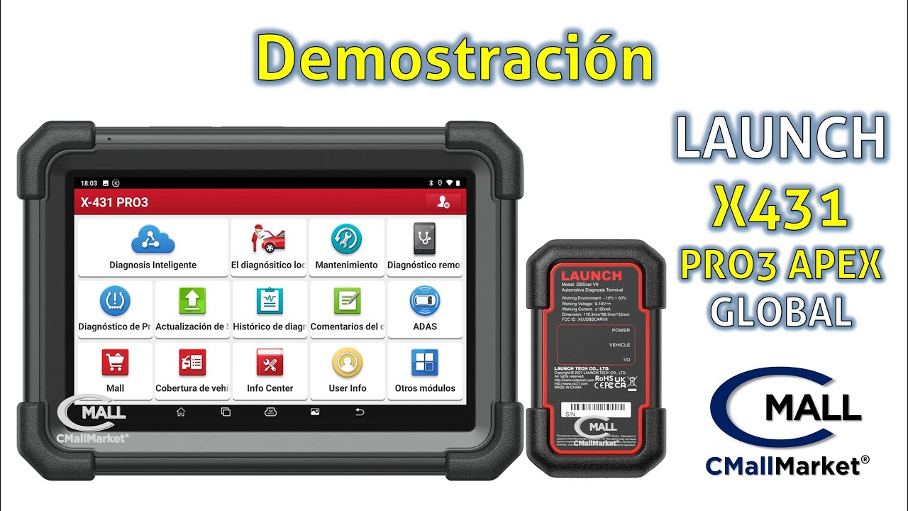 LAUNCH X431 PRO3 Scanner Profesional Vehículos Livianos - COLOMBIA Y LATINOAMÉRICA - CMallMarket.com