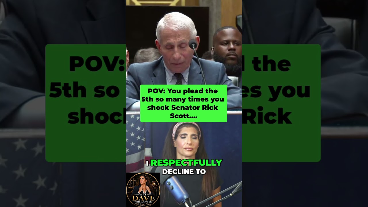 Pleading the5th more than Rick Scott...Confronting Fauci: COVID Decisions, Families & Lost Trust