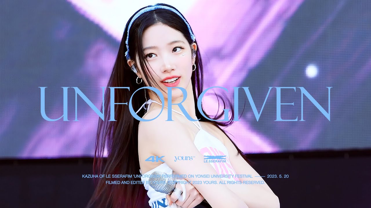 [4K] 230518 LE SSERAFIM KAZUHA UNFORGIVEN fancam 르세라핌 카즈하 언포기븐 연세대학교 아카라카 직캠
