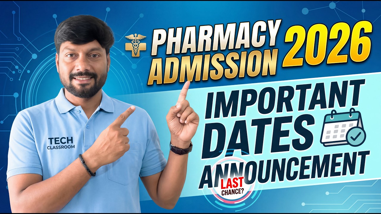 ACPC B.Pharm Admissions 2026 - Important Dates Announcement 2026 - By Tech Classroom.