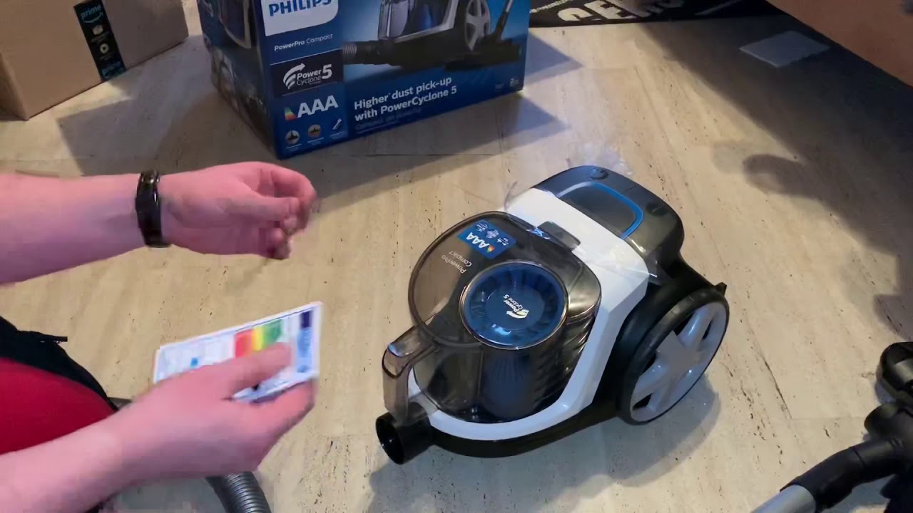 Philips beutelloser Staubsauger PowerPro Compact FC9331/09 unboxing und Anleitung