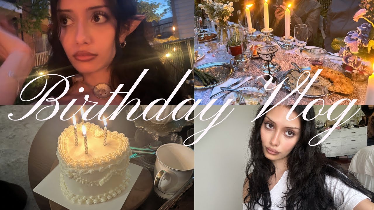 VLOG birthday month, garden fairy dinner party, pottery class and Linjer review !