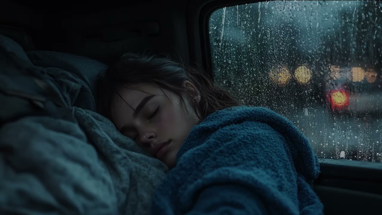Rain on Car ASMR | Girl Sleeping | Deep Sleep & Relaxation