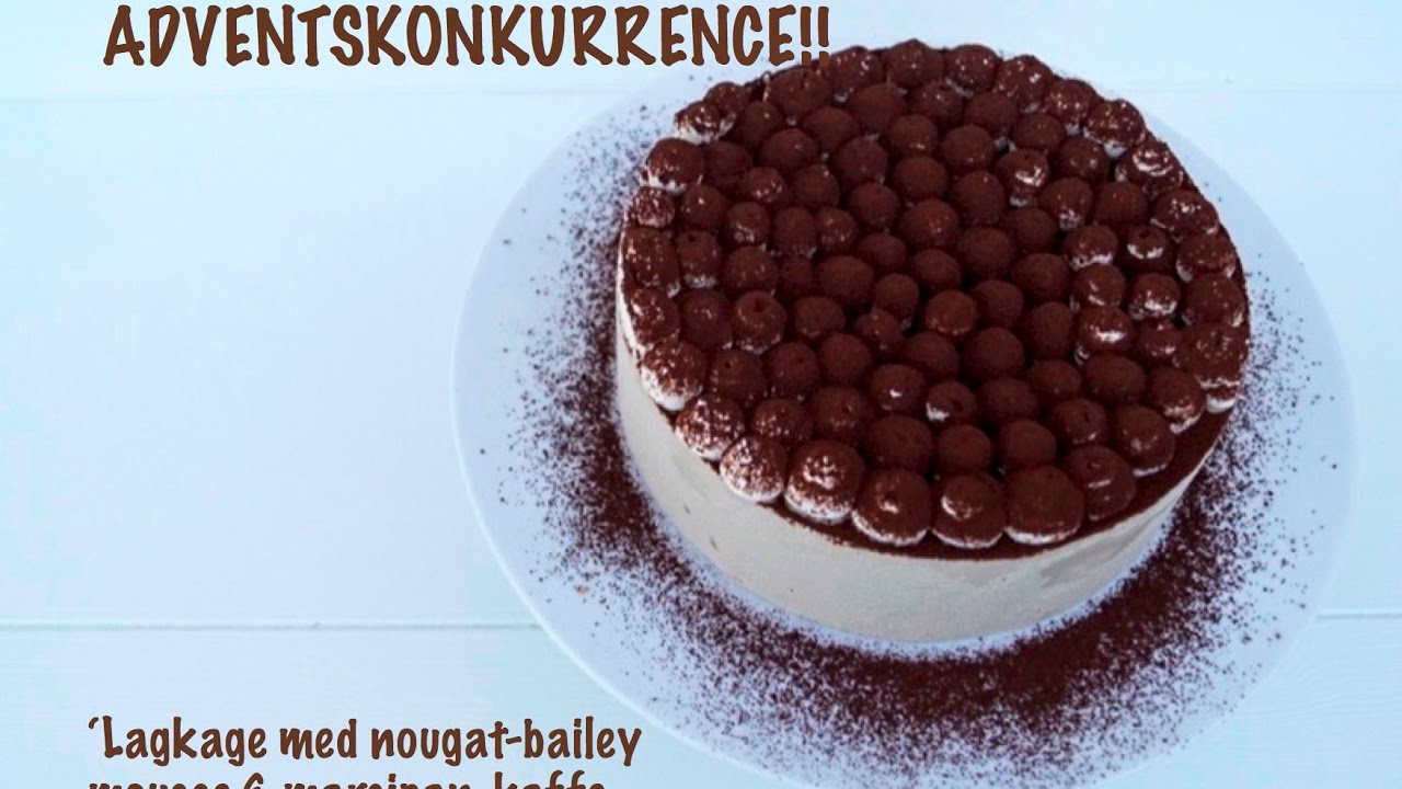 Lagkage med nougat-bailey mousse & marcipan-kaffe bund (GLUTENFRI) | Liv Martine
