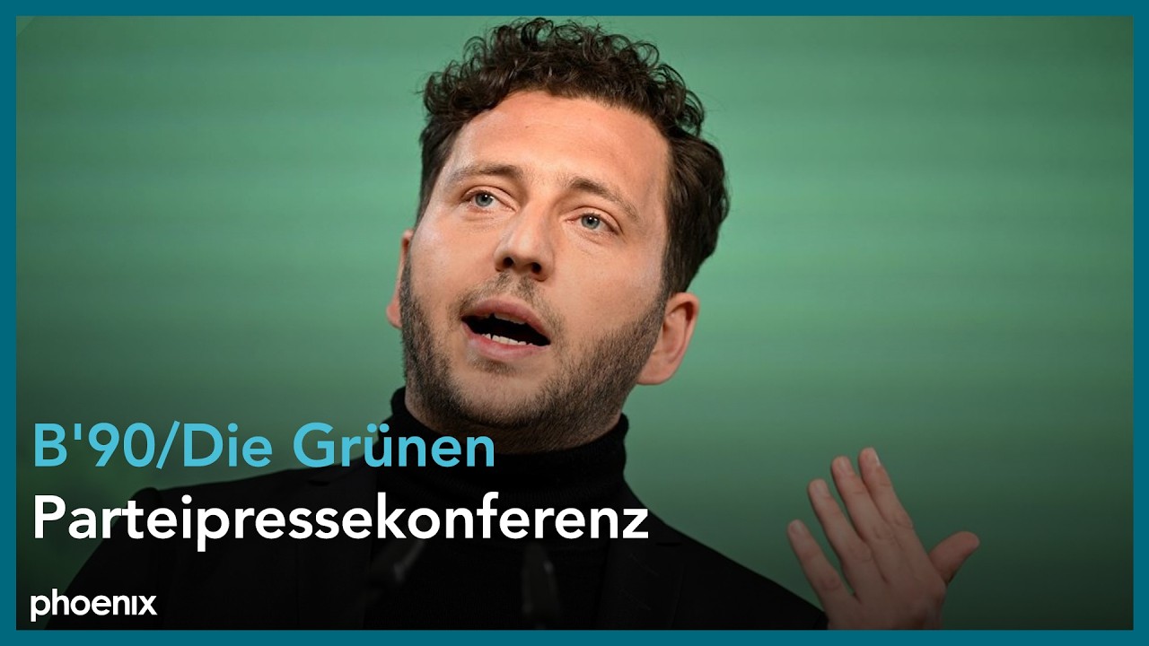 B'90/Die Grünen: Parteipressekonferenz mit Felix Banaszak | 02.03.26