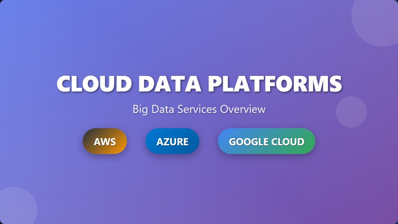 Cloud Data Platforms: AWS vs Azure vs GCP - Big Data Services Overview for Beginners
