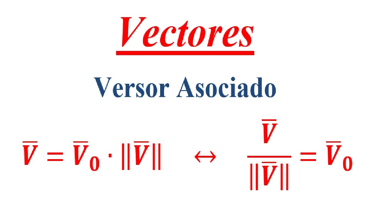 Vectores - Versor Unitario o Asociado &iquest;Qu&eacute; es? &iquest;C&oacute;mo obtenerlo?