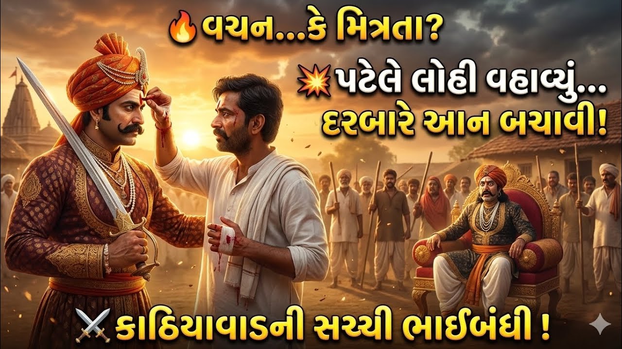 પટેલે લોહી વહાવ્યું... દરબારે આન બચાવી!🔥વચન...કે મિત્રતા? | કાઠિયાવાડની સચ્ચી ભાઈબંધી! | moral story