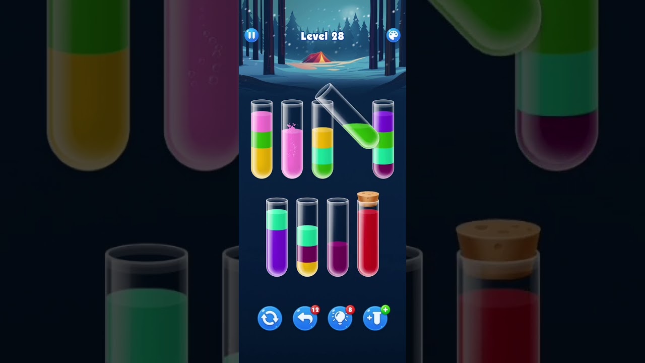 Water Sort Level 28 Walkthrough Solution Android/iOS