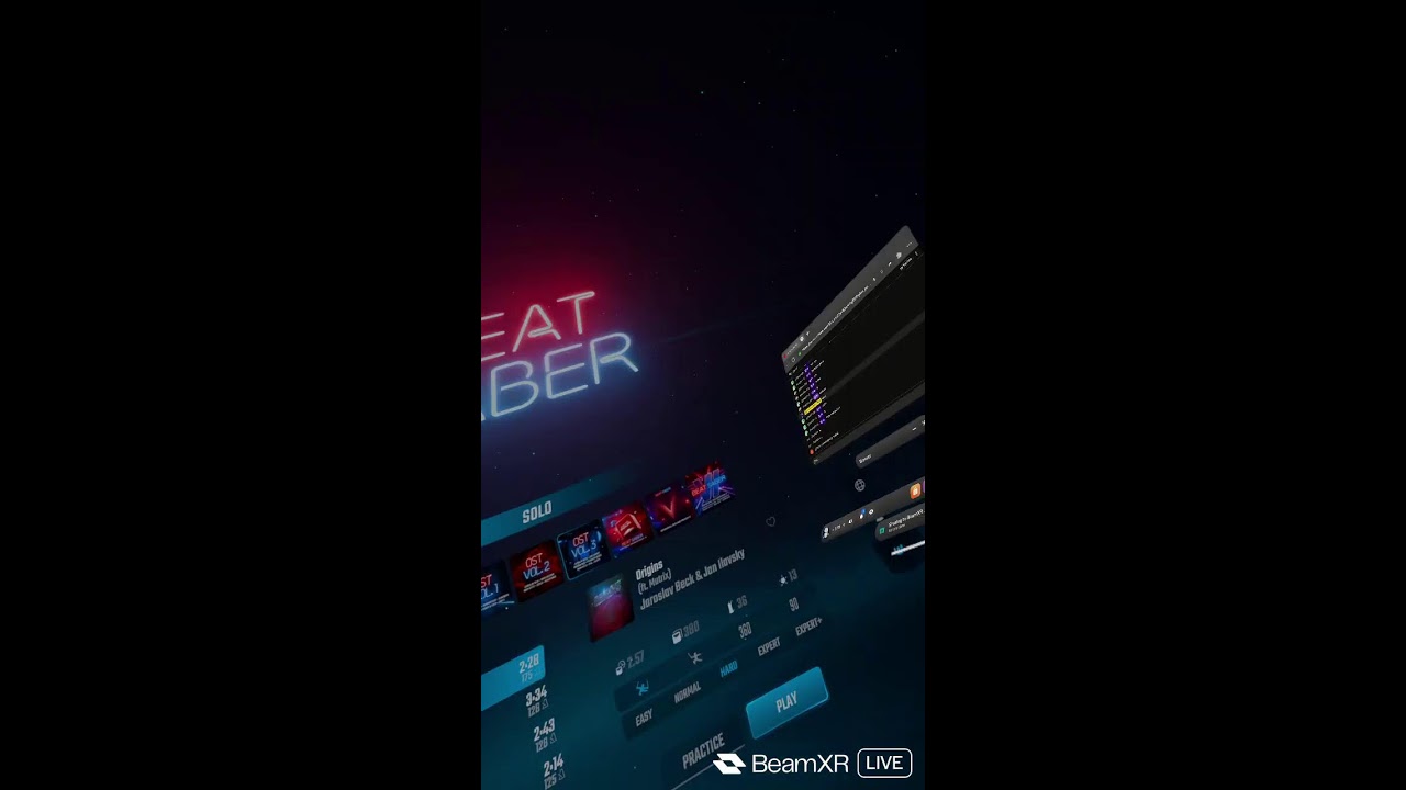 playing beat saber