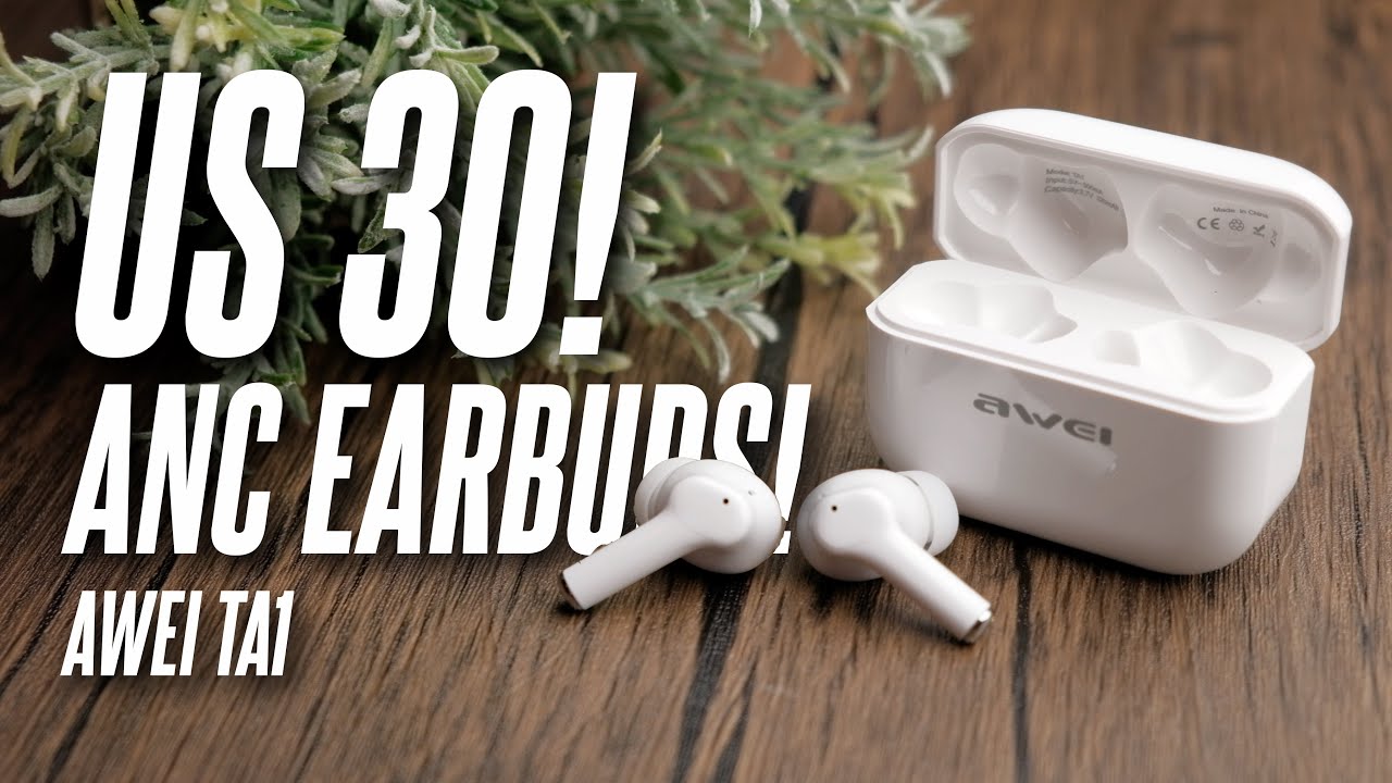 Budget ANC Earbuds at US 30!  Awei TA1 ANC Earbuds Unboxing and Review!