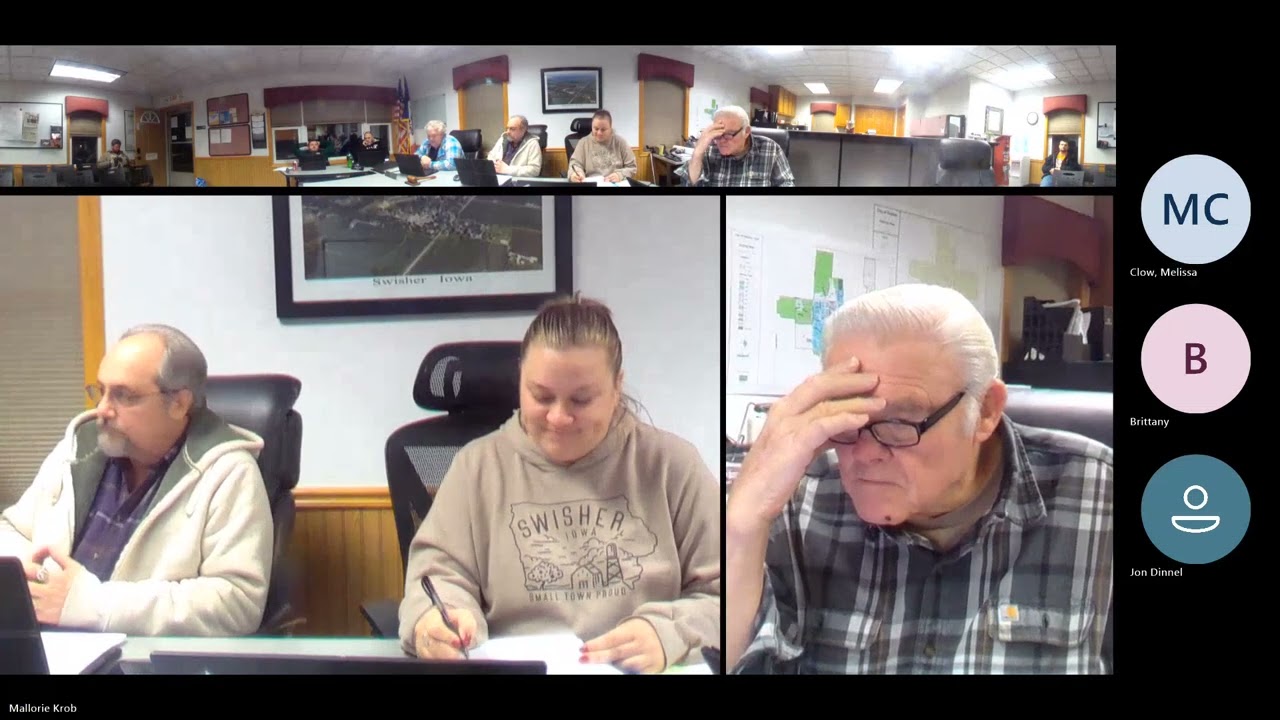City of Swisher, Iowa City Council Meeting - February 9th, 2026