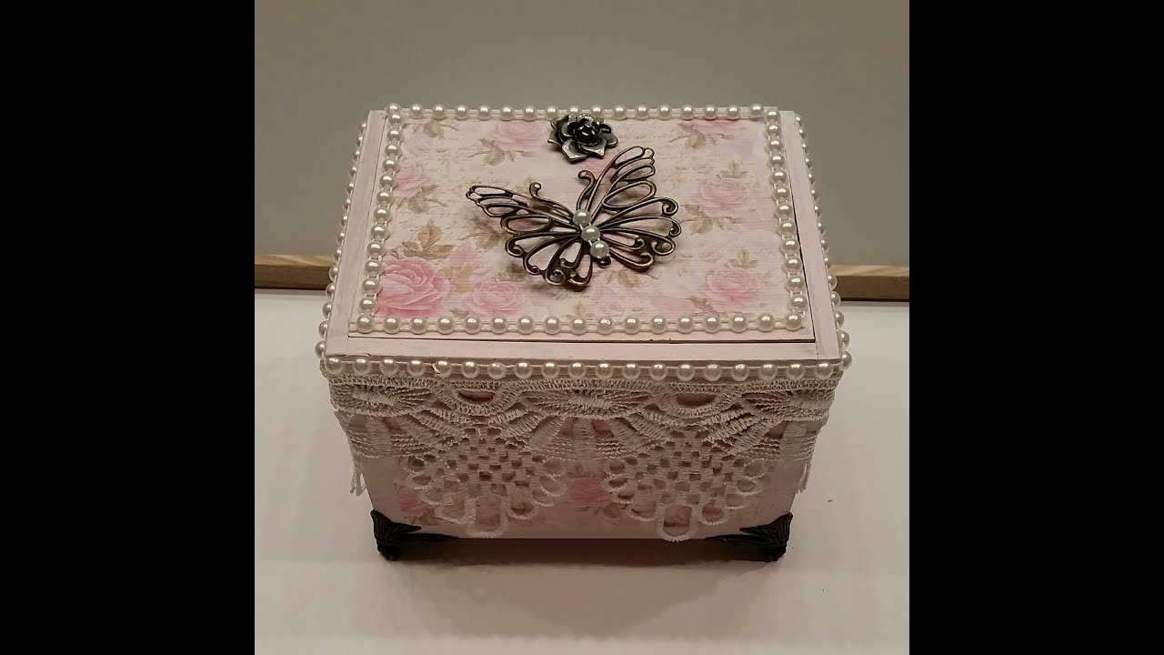 Altered Cigar Box - Elegant Jewelry Box