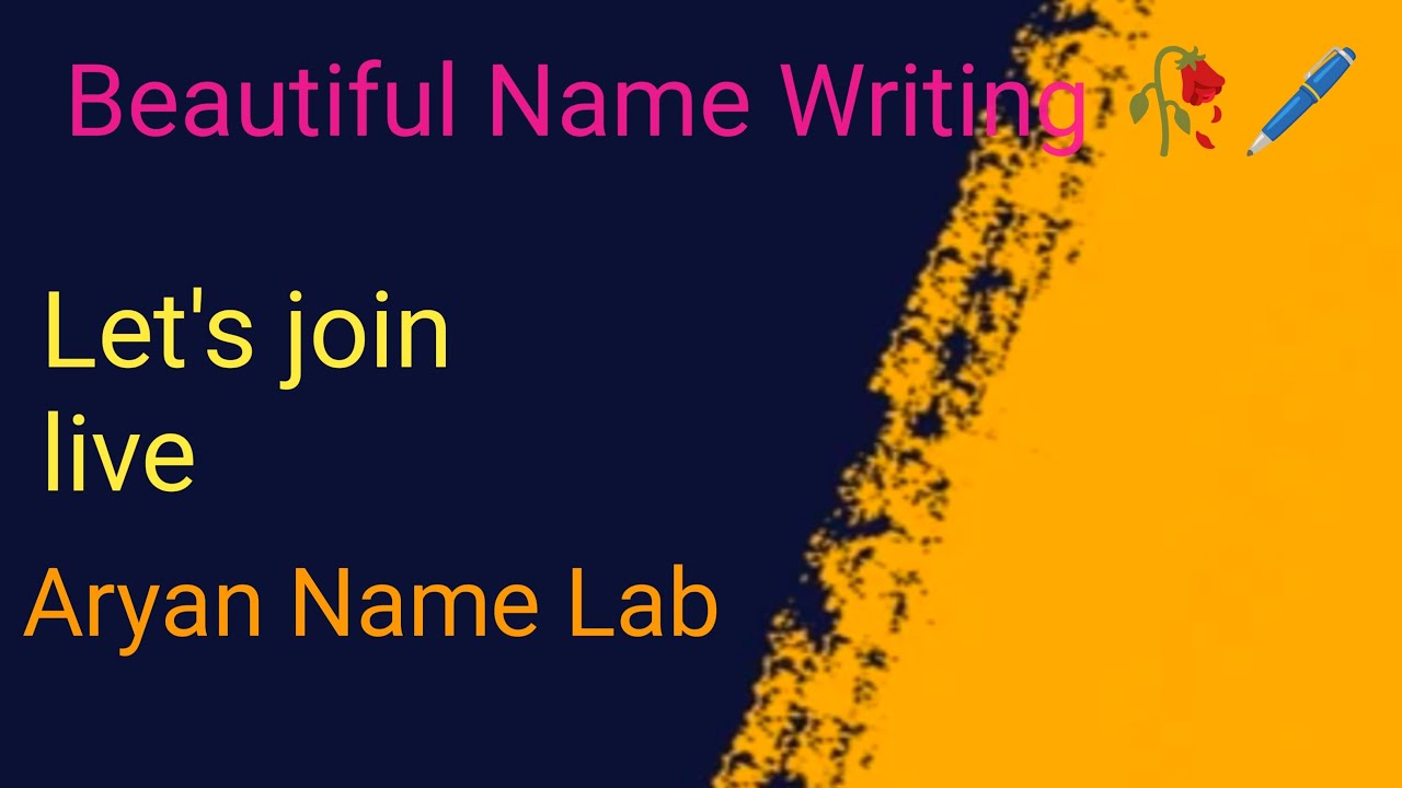 Hello 👋 guy's welcome to the live stream Beautiful name writing 💞🥀🖊️
